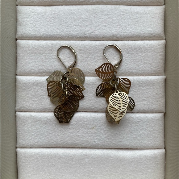 BUNDLE Nature Inspired Earring Set with Dangles, Hoops, Gold, Silver, Tortoise - Picture 2 of 4
